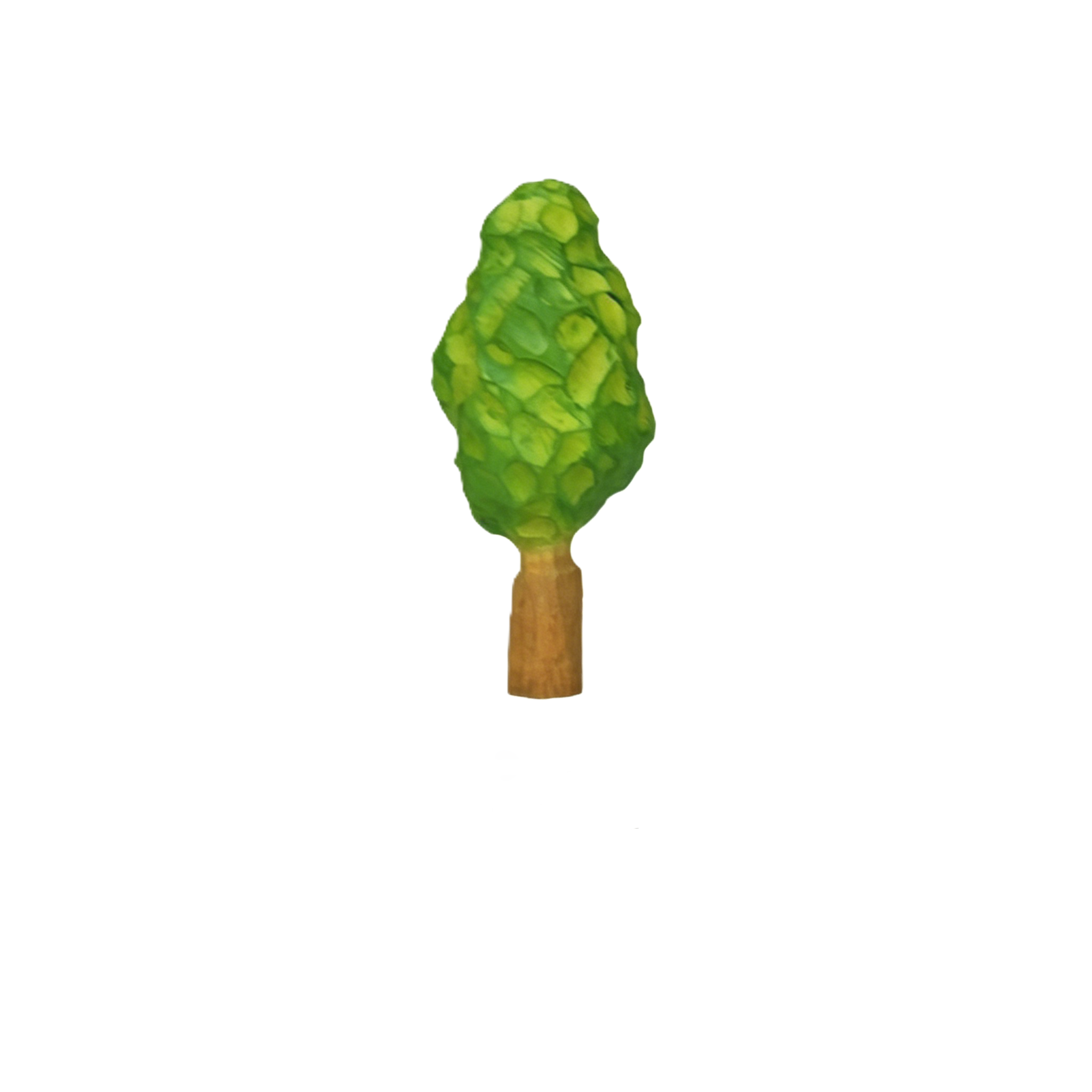 Linden Wood Hand-Carved Tree Figurine, Cute Forest Scene Miniature Decor, Calming Desk Ornament for Home, Office & Fairy Gardens
