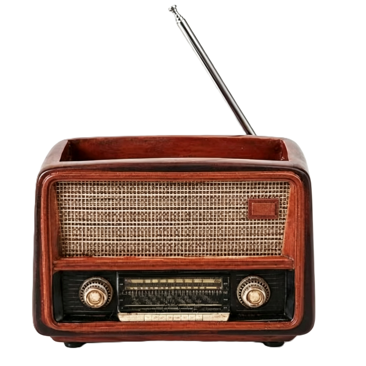 Creative Retro Radio-Shaped Planter Ornament, Multi-purpose Home Decorative Flower Pot
