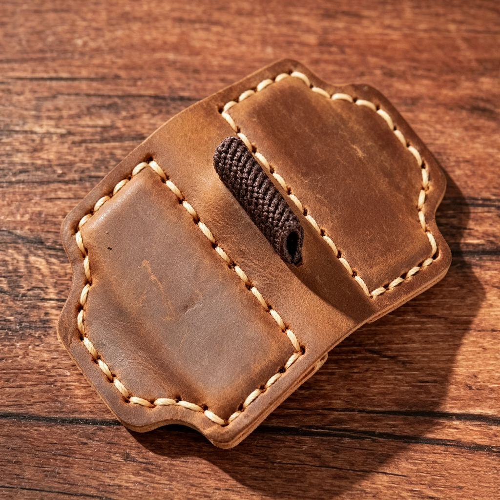 Genuine Leather Magnetic Bookmark Clip | Hand-Stitched Crazy Horse Leather | Vintage Retro Page Holder & Creative Gift