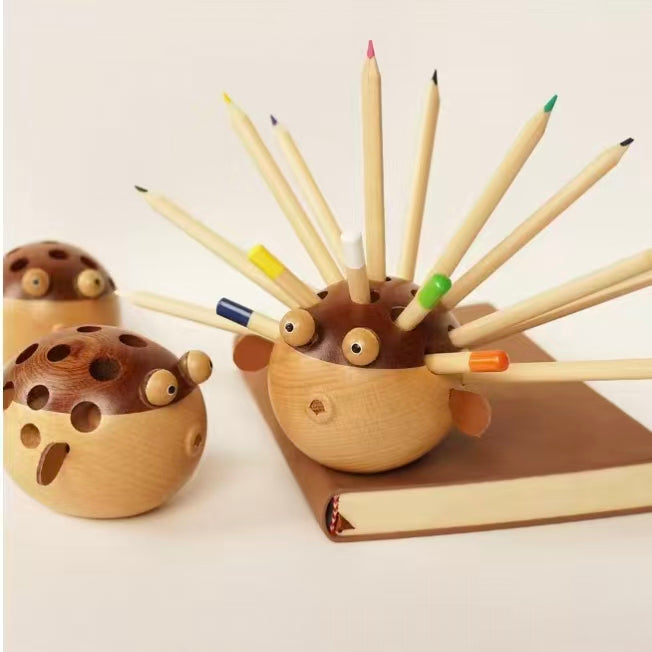 Whimsical Wooden Desk Organizer & Pencil Holder Collection