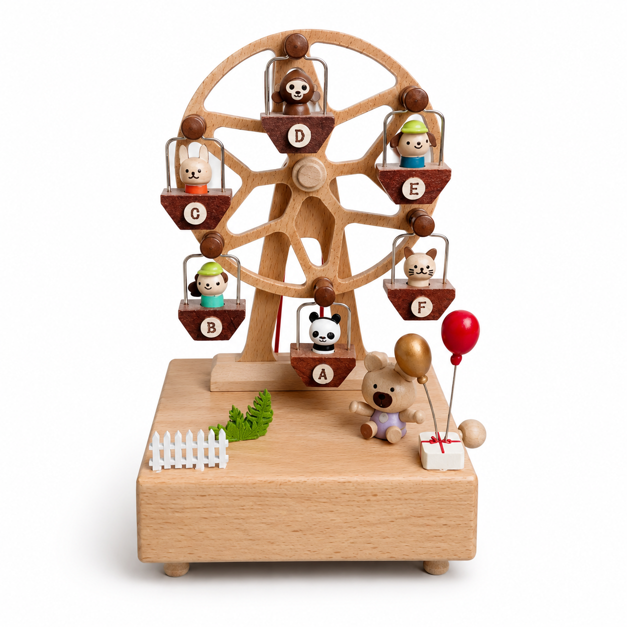 Wooden Music Box Collection – Cute Vintage Wooden Ornaments for Home Decor & Gifts