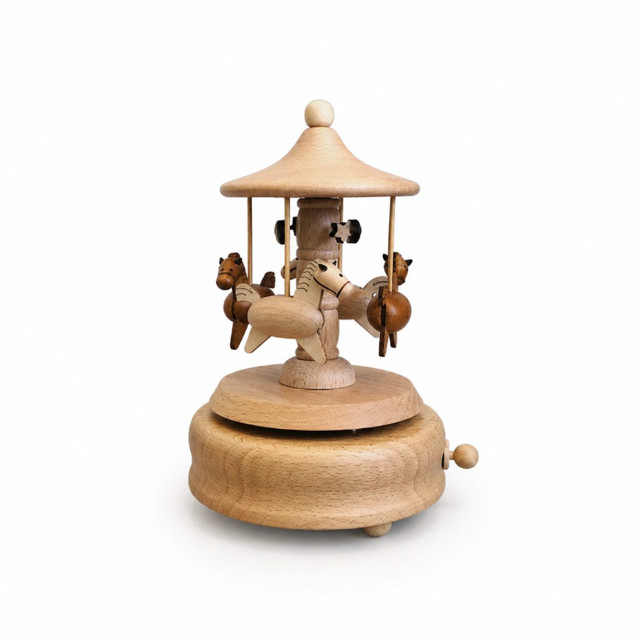 Wooden Music Box Collection – Cute Vintage Wooden Ornaments for Home Decor & Gifts