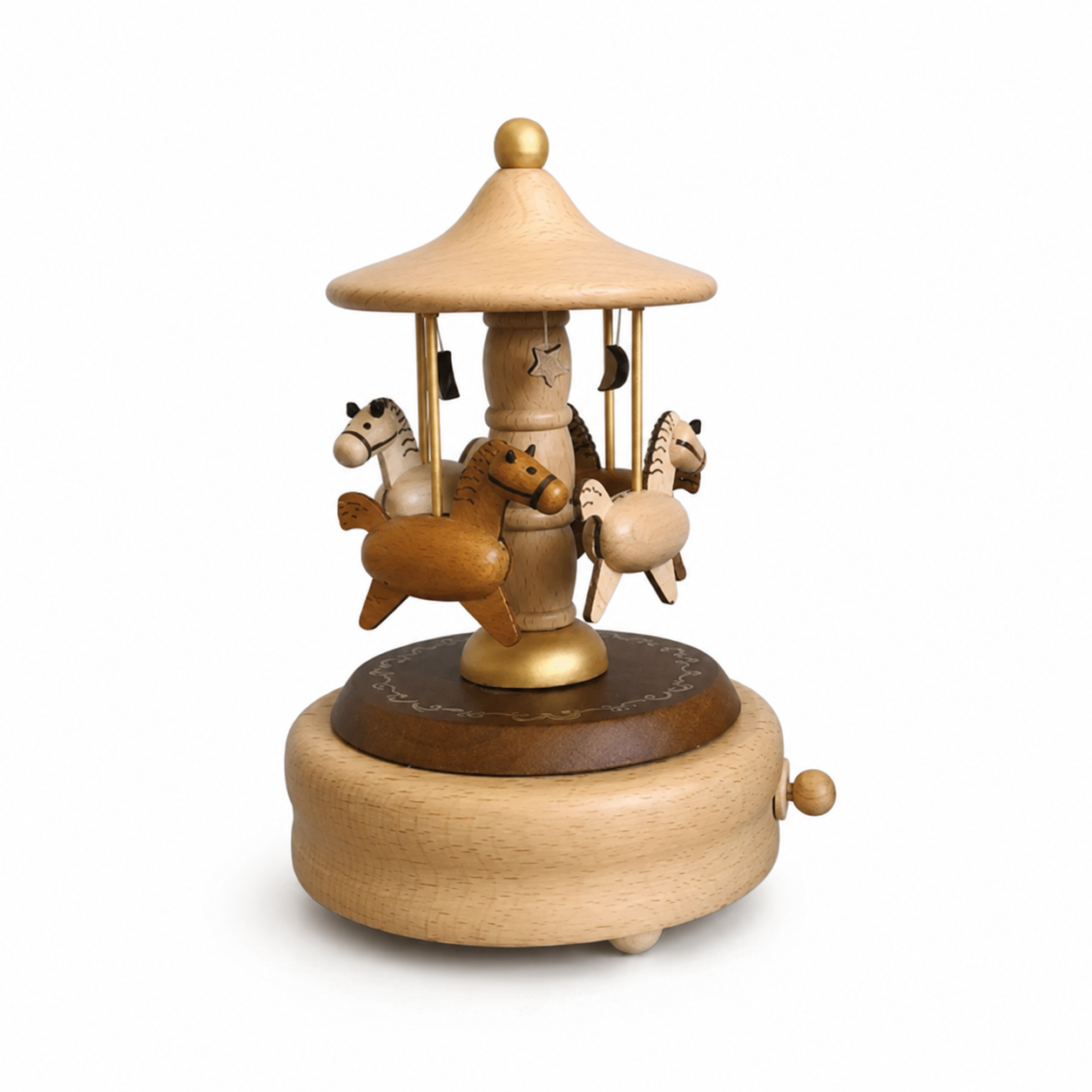 Wooden Music Box Collection – Cute Vintage Wooden Ornaments for Home Decor & Gifts