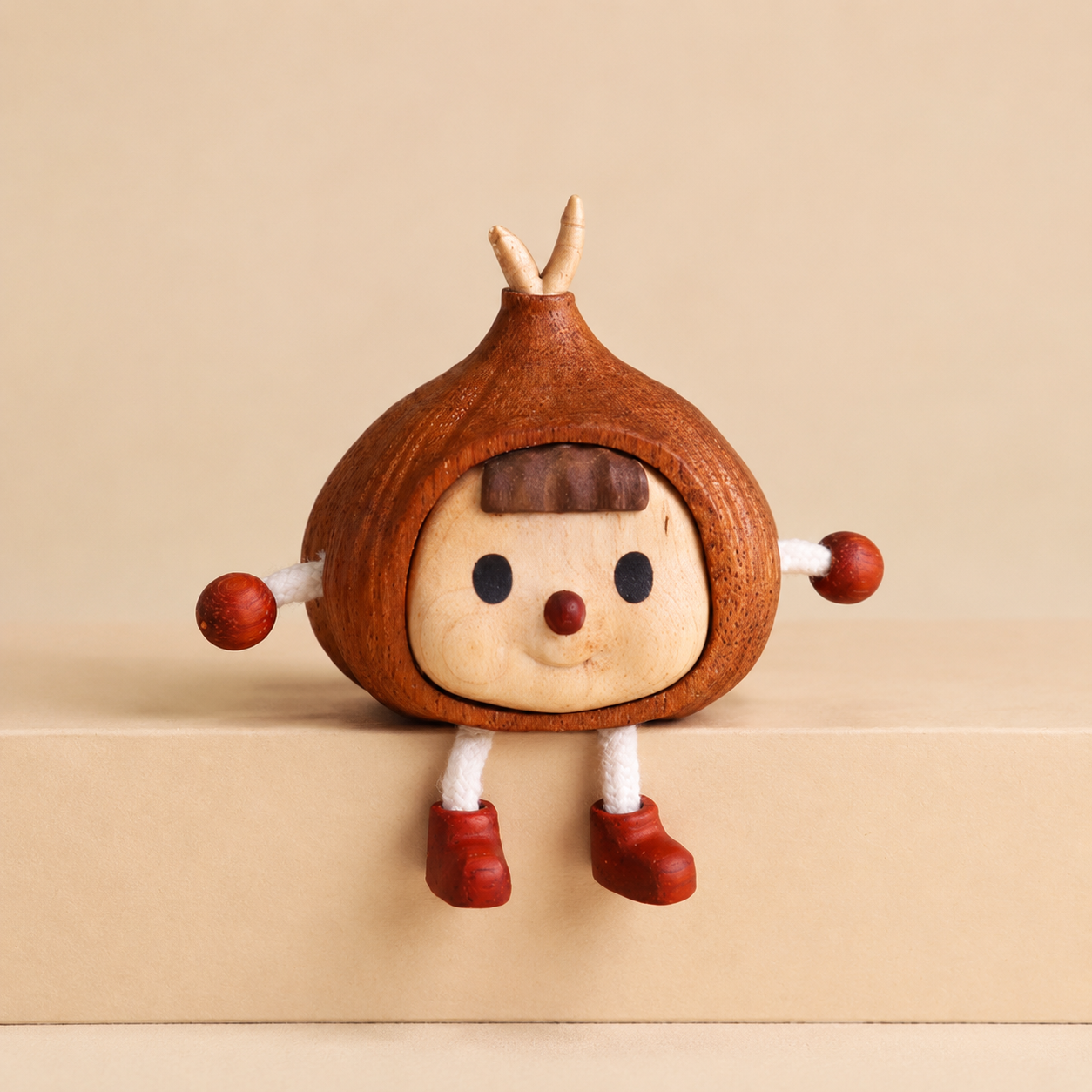 Fun Handmade Wooden Ornaments, Cute Creative Desktop Decorations