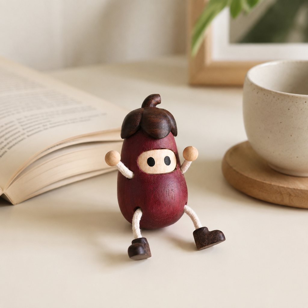 Fun Handmade Wooden Ornaments, Cute Creative Desktop Decorations