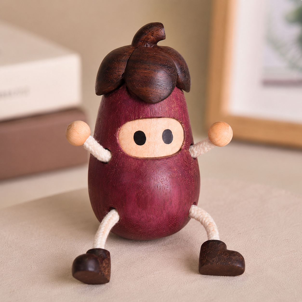 Fun Handmade Wooden Ornaments, Cute Creative Desktop Decorations