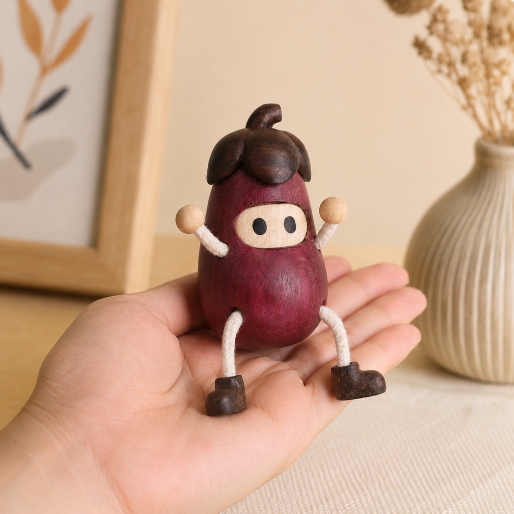 Fun Handmade Wooden Ornaments, Cute Creative Desktop Decorations