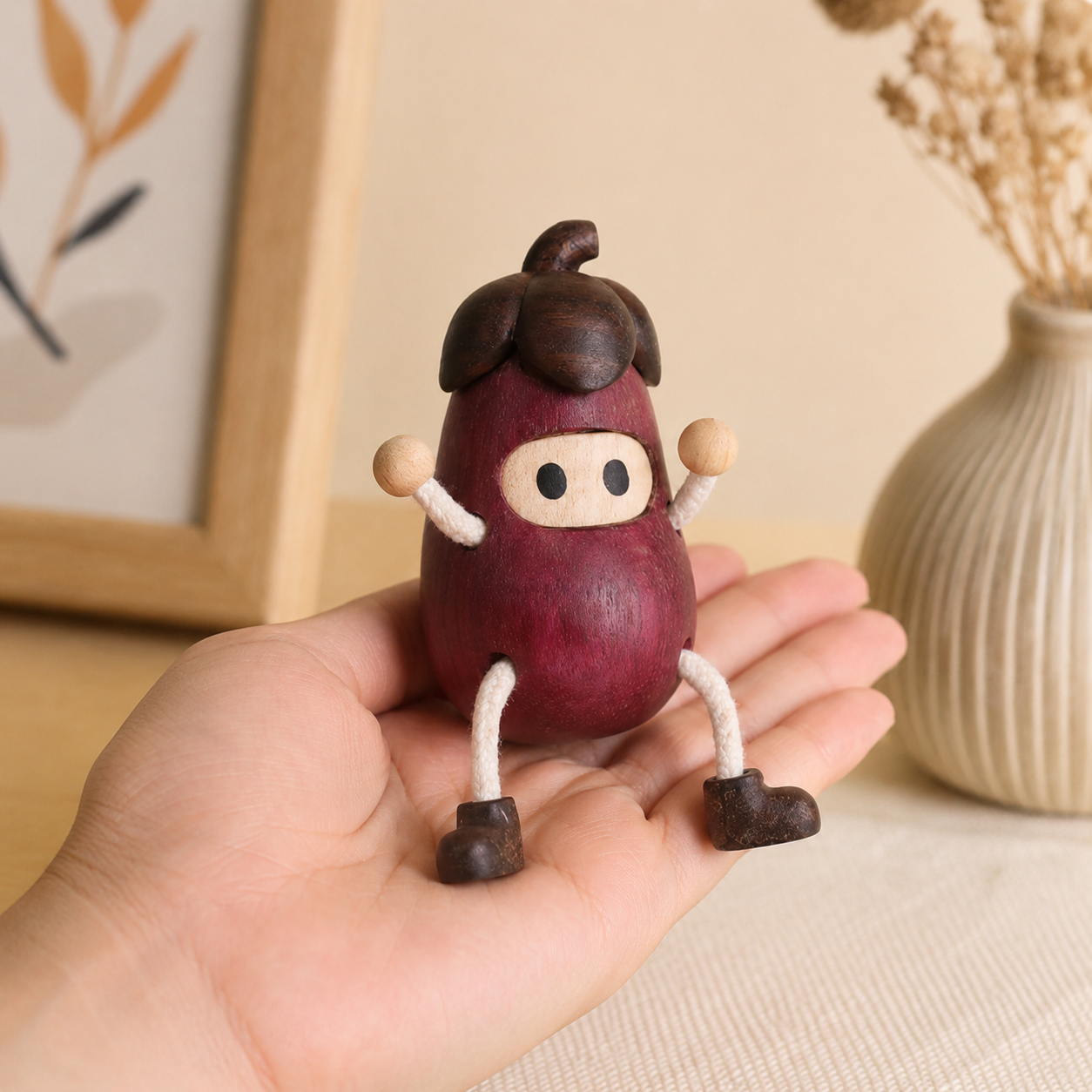 Fun Handmade Wooden Ornaments, Cute Creative Desktop Decorations