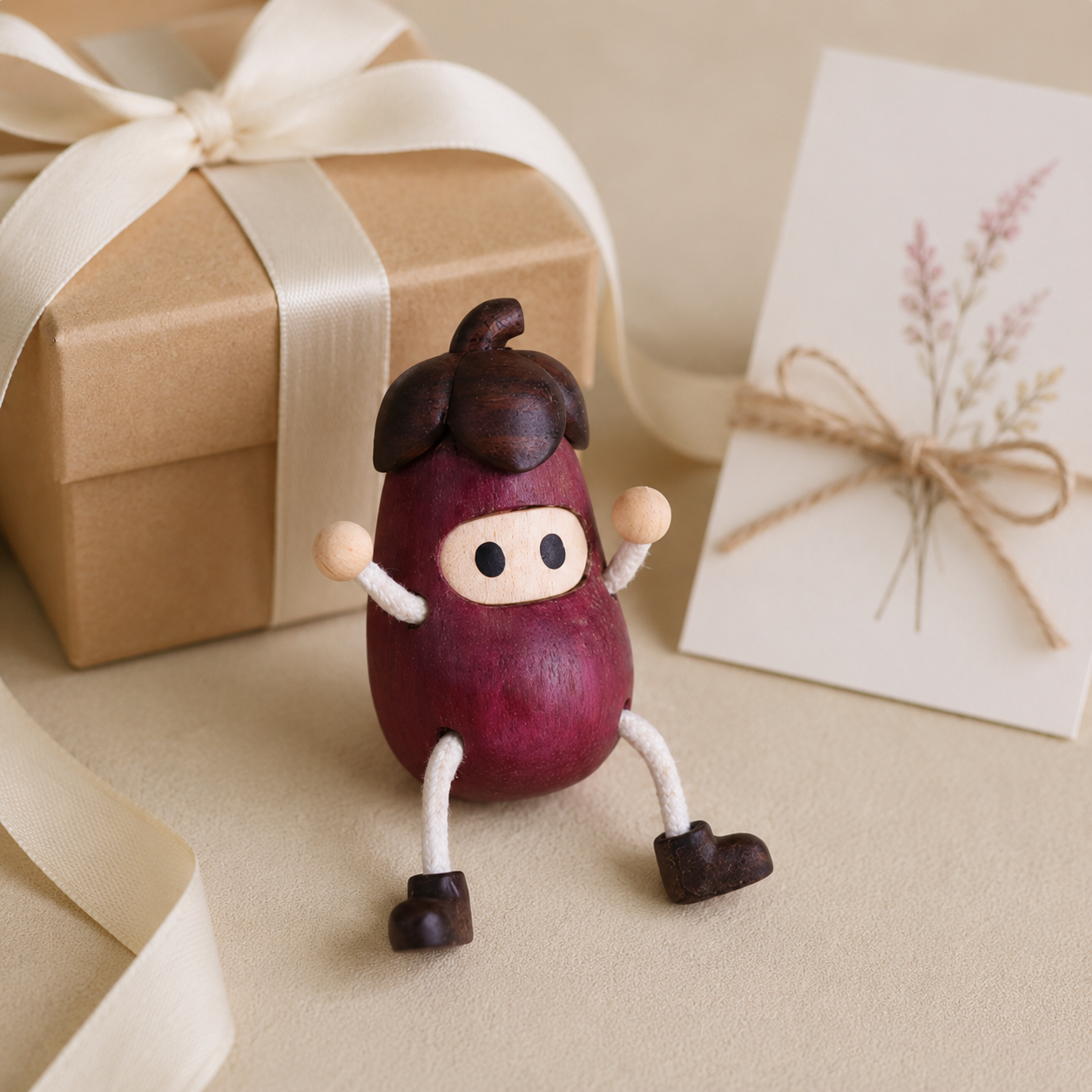 Fun Handmade Wooden Ornaments, Cute Creative Desktop Decorations