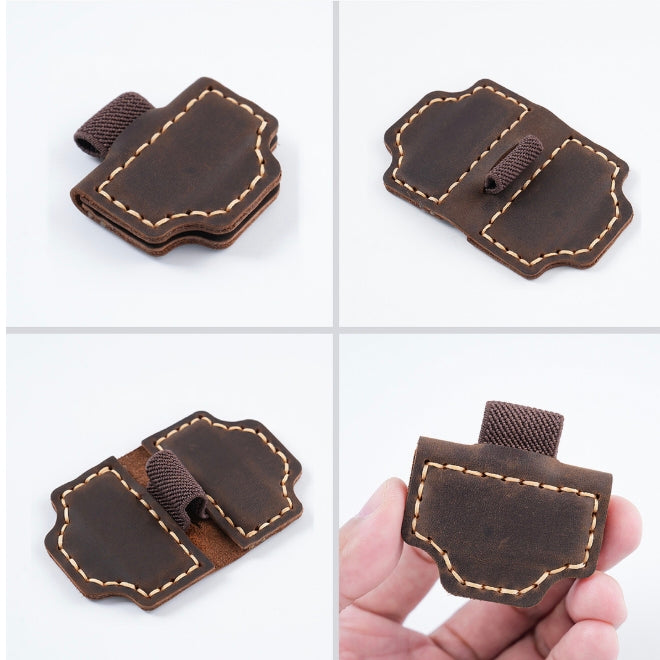Genuine Leather Magnetic Bookmark Clip | Hand-Stitched Crazy Horse Leather | Vintage Retro Page Holder & Creative Gift