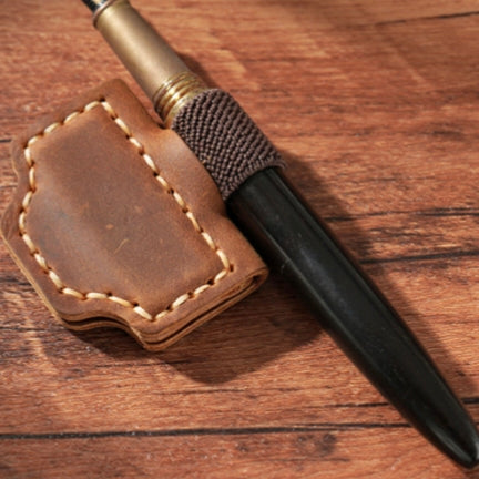 Genuine Leather Magnetic Bookmark Clip | Hand-Stitched Crazy Horse Leather | Vintage Retro Page Holder & Creative Gift