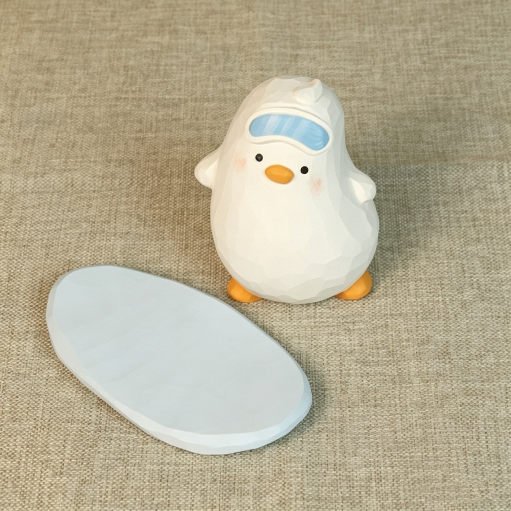 Cute Handmade Wooden Duck Ornaments, Creative Tabletop Art Decor for Home Office Car Decoration