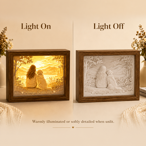 Always Beside Me Personalized Pet & Family Paper Light Box
