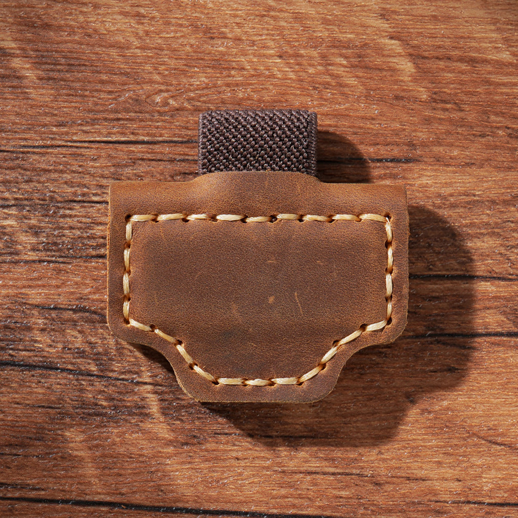 Genuine Leather Magnetic Bookmark Clip | Hand-Stitched Crazy Horse Leather | Vintage Retro Page Holder & Creative Gift