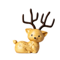 Handcrafted Wooden Sika Deer Figurine, Desktop Display Stand & Jewelry Organizer, Natural Wood Carving for Home Decor & Lucky Gift